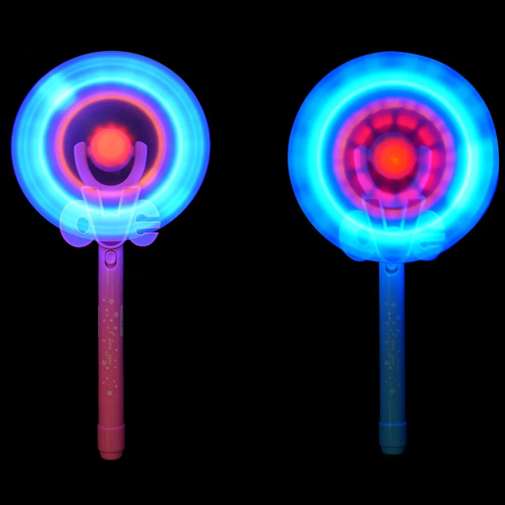 Мигающая светодиодная Радужная музыкальная палочка, светящаяся игрушка, вращающаяся ветряная мельница