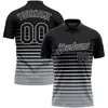 Striped Black and Gray