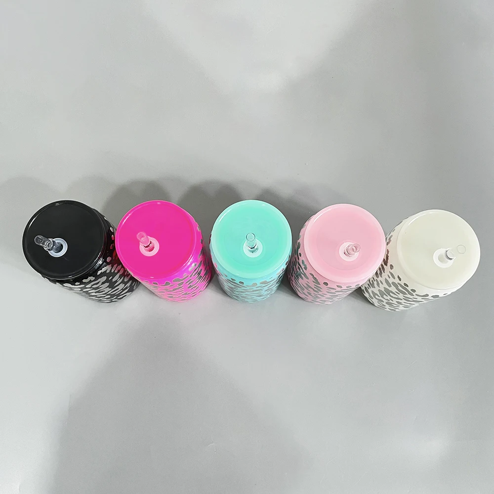 Стеклянная бутылка для воды с леопардовым принтом, 16 унций