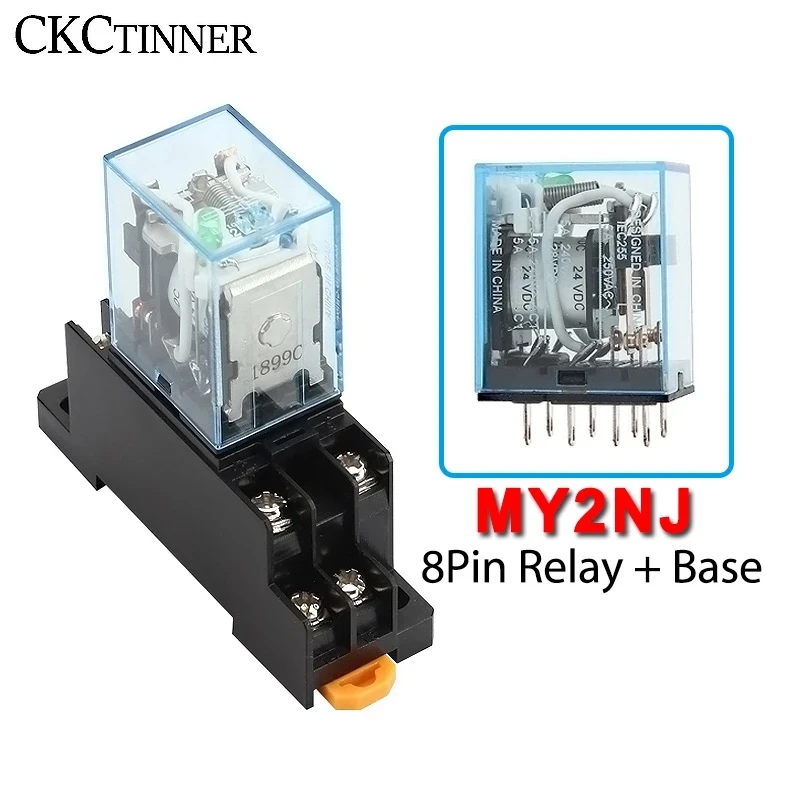 Intermediate Relay My2nj Plug-in Relay Dc Ac12v 24v Ac110v 220v 380v 5a ...