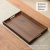 Black walnut-colored tray with handle 44*30cm