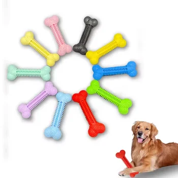 manufacturer custom patent golf bone shape pet chew toy food grade nature rubber tpr durable pet tooth cleaning dog chew toys