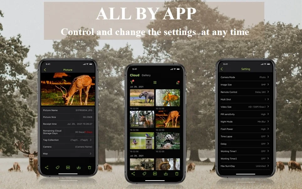 2023 4G LTE App Remote Control Wildlife Cam Sim Card Hunting Trail Camera with Night Vision