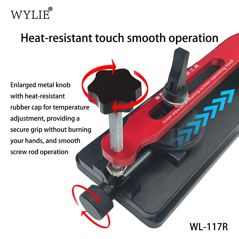 WYLIE WL-117R Heating Screen Opener LCD Separator Fixture for iPhone Samsung Repair Back Cover Frame Disassembly Machine