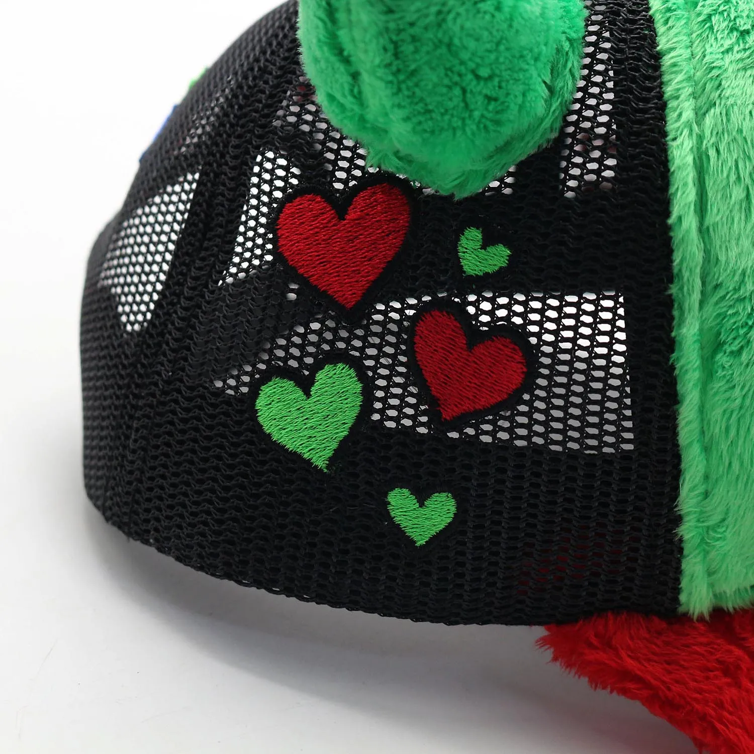 2023 Custom Cute Devil Embroidery Logo 5 Panel Chapeau Men Women Fuzzy