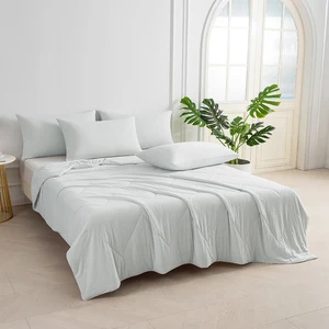 Cooling Blanket for Bed Silky Air Condition Comforter Lightweight Cooled Summer Quilt