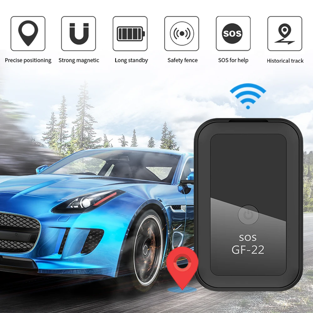 GF22 мини GPS трекер в реальном времени Автомобильный SOS Mini Магнитный черный портативный автомобильный отслеживающее устройство TF