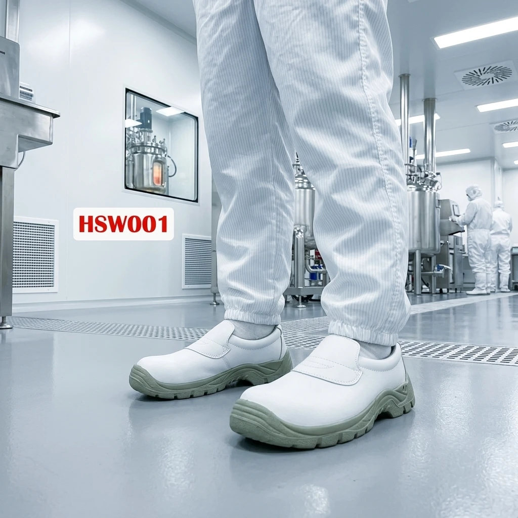 ZYF,Cleanroom Compatible Pull on Style White Safety Shoes Inspection Center Bacteria Proof Work Clogs Popular in Qatar HSW001
