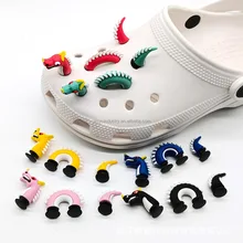 3D Wholesale Crocs Charm Promotion Souvenir Kids Cartoon Animals Snake Crocodile Dragon Clog Crocs Shoes Accessory Shoe Charms