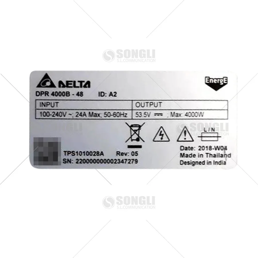 Delta DPR4000-48 4000W DC Rectifier Module - 48V DC Power Supply