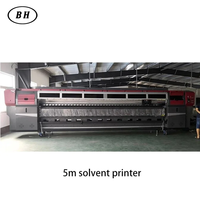 5m Printing Width Large Format Solvent Printer Machine CJ9000 with Sei Ko 508 Printheads Used for Flex Banner High Speed Printer