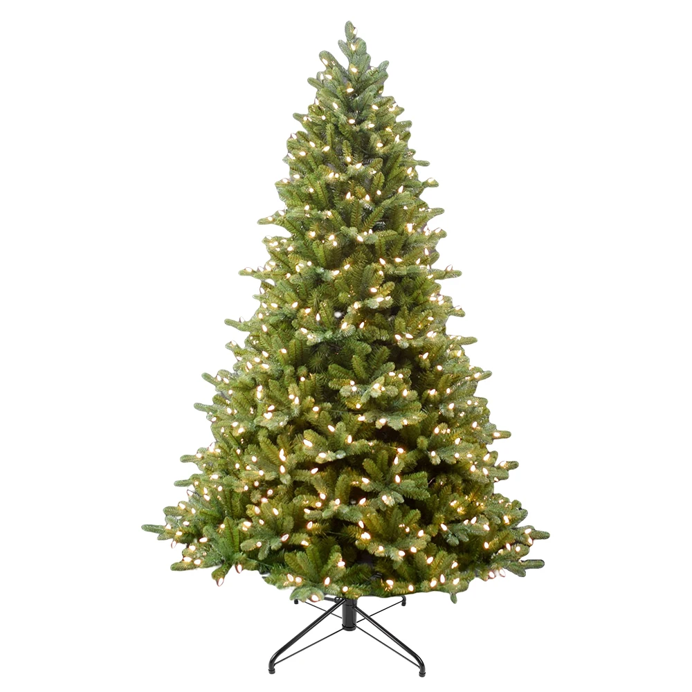 2483tips 8ft Slim Pre Lit Pe Pvc Artificial Christmas Trees With Led