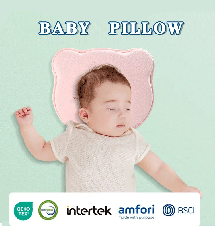 Cotton Memory Foam Baby Pillow Sleep Support for Newborn manufacture