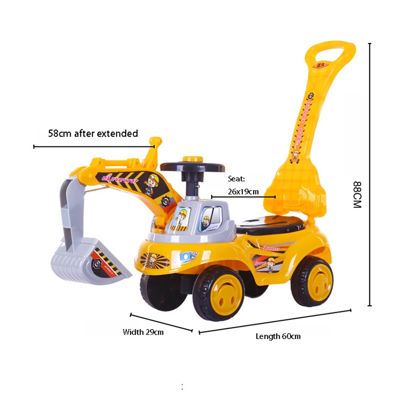 Batteries Powered Childeren's Construction Dig Excavator Toys for 3 4 5 6 7 Year Old Boys