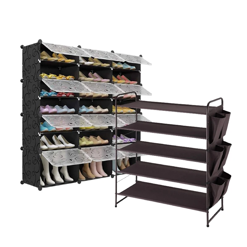 High Quality Wall Mounted Shoe Storage Assembled Shoe Box Rack