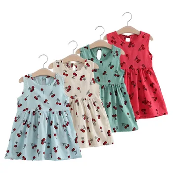 New Design Girls Dress Beautiful Baby Girl Casual Dresses Summer 1 to 6 Years Old Cotton Boutique Cute OEM Baby Girls Dresses