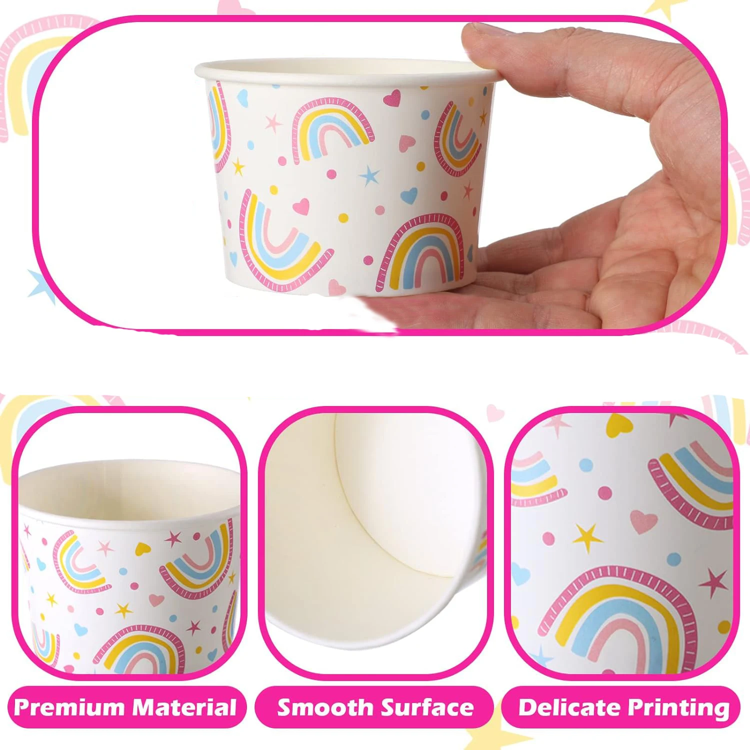 Printable Microwave Disposable Food Packaging Hot Soup Containers Round ...