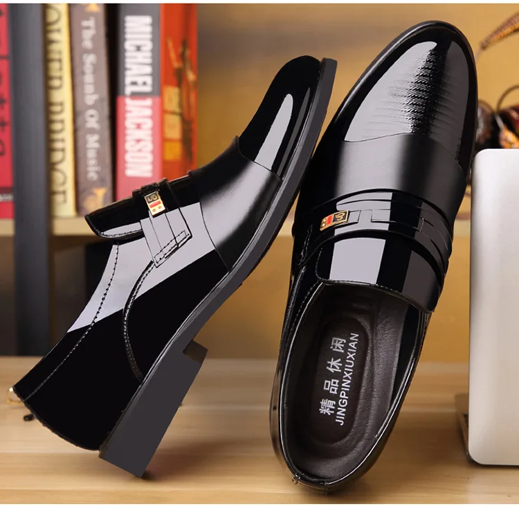 Size 37-48 British Men's Business Suit Leather Shoes Fashion Classic Single Wedding Meeting Leather Shoes