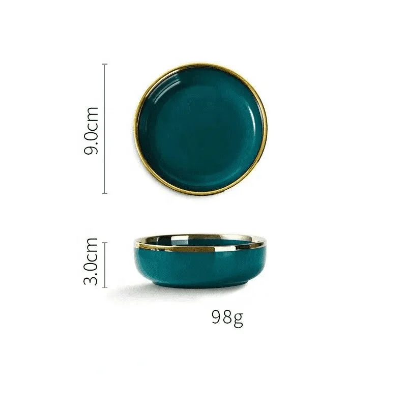 Custom Nordic Green Ceramic Dinner Tableware Restaurant Home Porcelain Dinnerware Set
