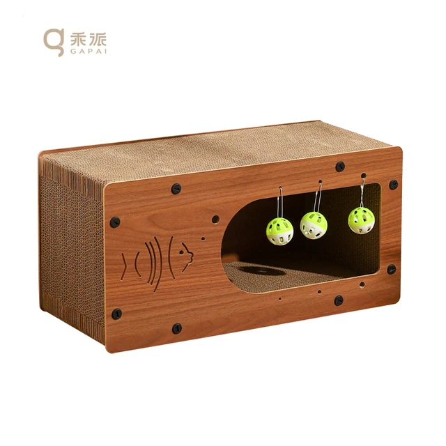 China Manufacture Square Molding Combination Durable Interactive Cat Cardboard Toy Cat Scratching Board