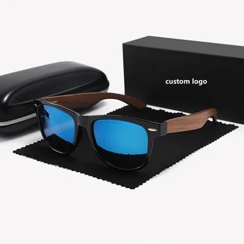 CONCHEN 2024 Fashion stylish custom logo sun glasses Square Vintage Driving Sun Glasses Bamboo wooden sunglasses 2022