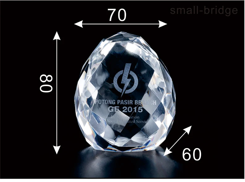 Factory Direct k9 Blank Cube Crystal Egg shape 3d Laser Engraved Customized for Souvenir Gift details