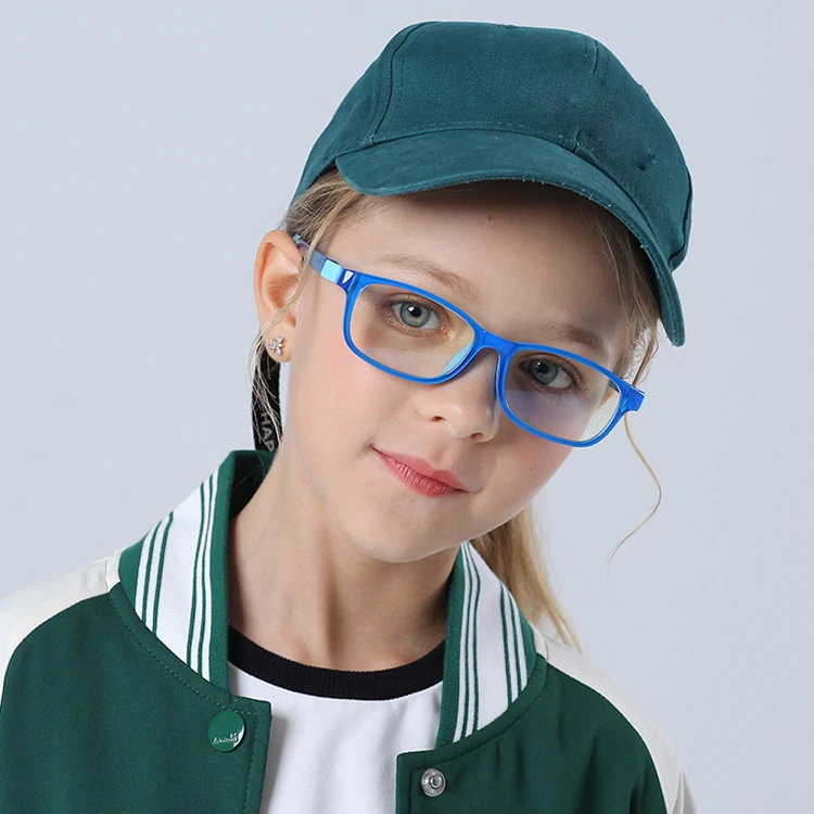 Wholesale Gafas con montura gruesa flexible para niños, lentes con luz azul, From