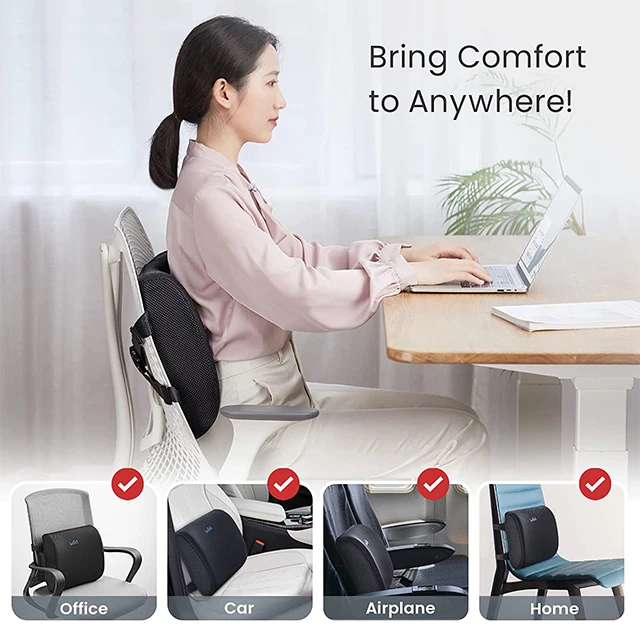 3 D Shiatsu Neck Back Office Chairs Memory Foam Back Support Cushion