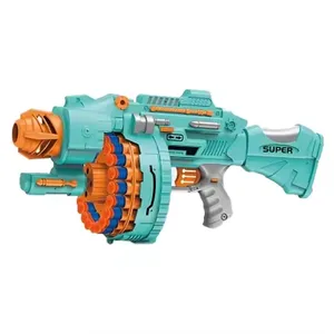 ITTL New Electric Powerful Soft Bullet Gun Toys with Lithium Battery Electric Gatlin Gun for Kids Toys