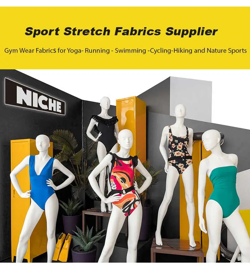 Customized Nylon Spandex Elastane Quick Dry Elastic 4 Way Stretch