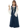 Renaissance-style long dress (blue)