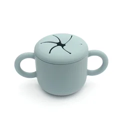 Детские Силиконовые тренировочные детские чашки для детского напитка с крышками ODM OEM закуска силиконовая чашка