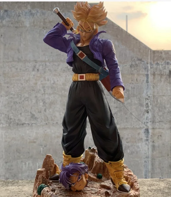 50cm Anime Dbz Gk The Future Warrior Trunks With Replacement Head Action Figure Collection