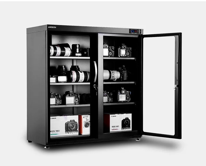 250L Automatic Dehumidification LED Digital Display Dry Cabinet for Lens Camera