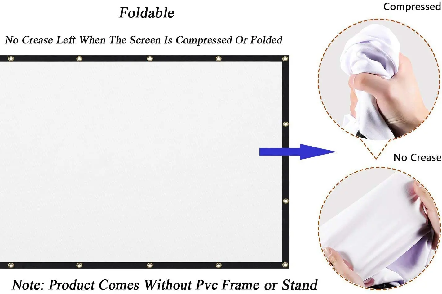 Foldable Polyester Cloth 100"(16:9) 221x125cm Portable Simple Projection Movies Projector Screens Cheapest Type