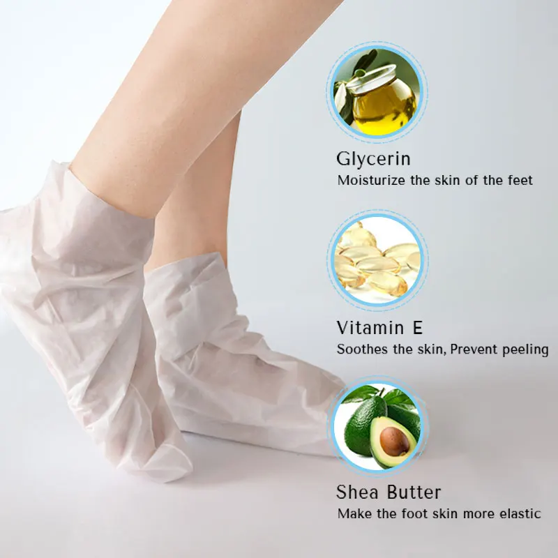 Good Quality New Glycerin Aloe Vera Pedicure Socks Big Size Nourishing Foot Mask OEM