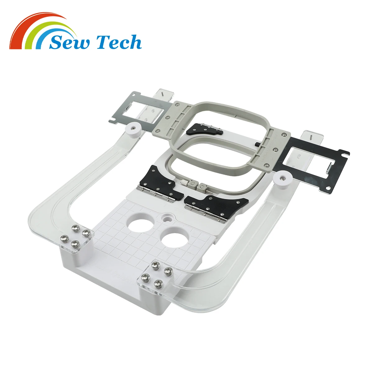 Embroidery Hooping Device Fixture Kit and Hooping Station for Brother VR 200x300 mm Plastic Hoop