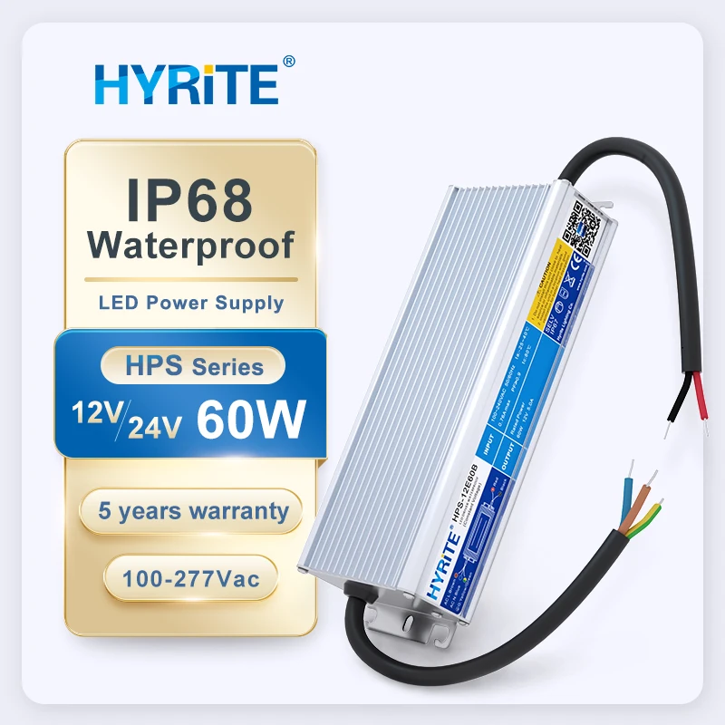 Power Supply 10W-600W 12v 24v 36v 48v  UL PFC Waterproof LED Driver IP68 for LED Lights Module Strip Letter Signage MEANWELL