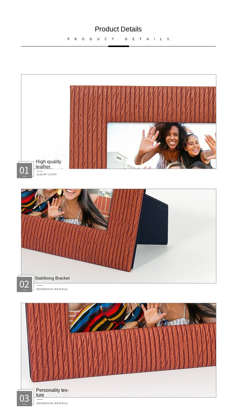 6 Inch Photo Frame - Simple Creative Decorative Leather