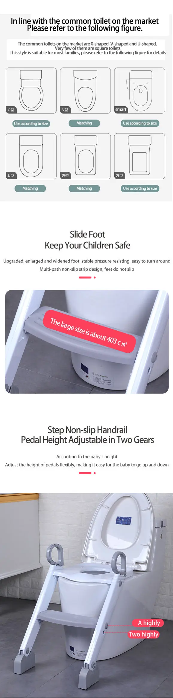 Foldable Baby Potty Ladder Kids Potty Training Chair Toddler Toilet