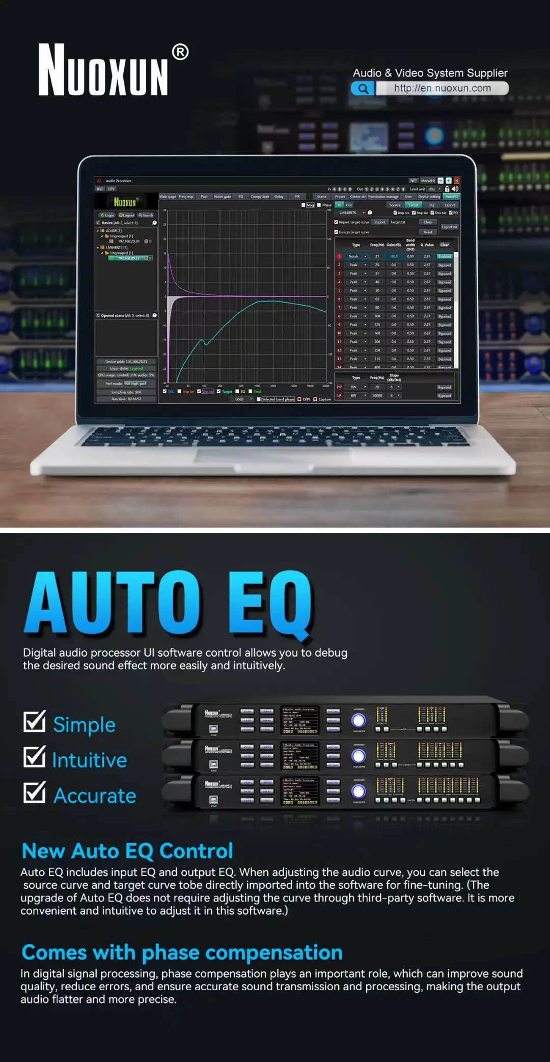 Audio DSP-408 4x8 Digital Speaker Management - Nuoxun LM848T