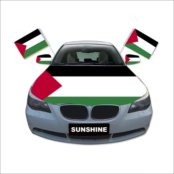 Sunshine High Quality elastic spandex Palestine custom polyester countries car mirror window hood  rear view cover sock flag