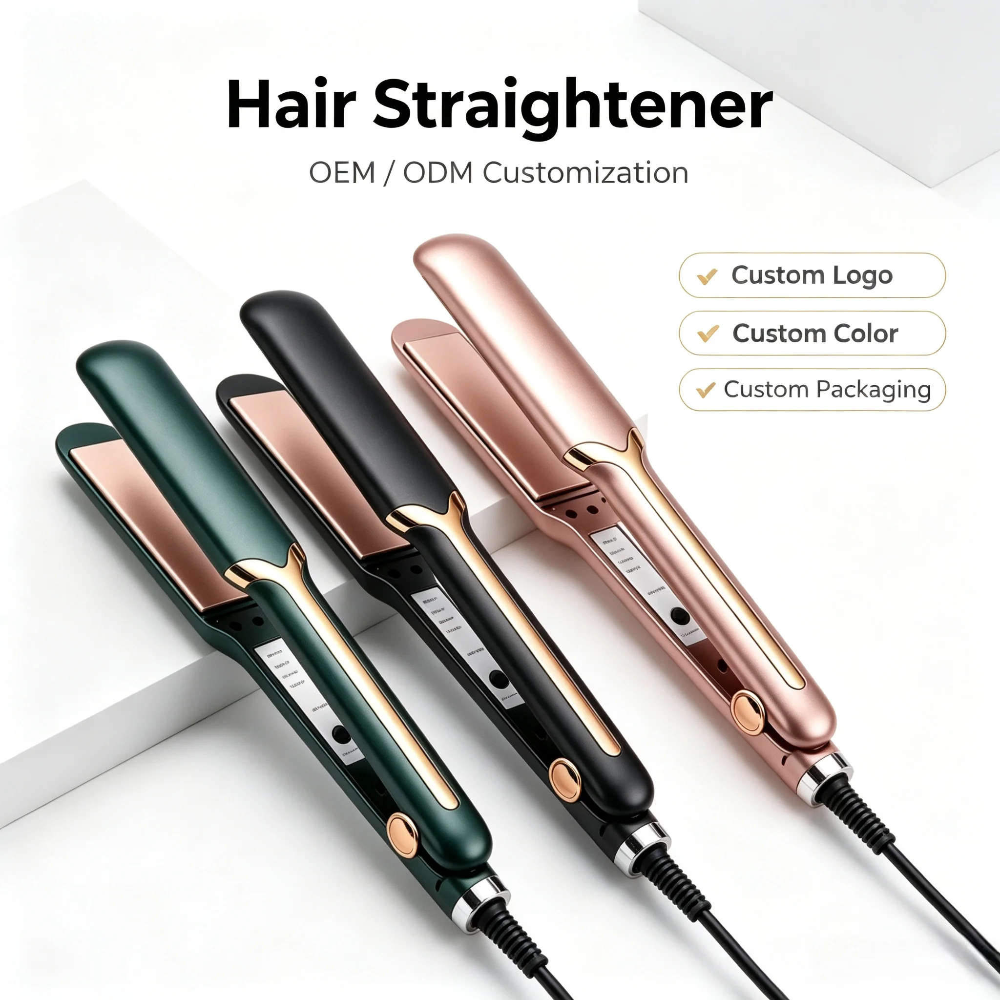 REMIOTGTON RE-2096 ヘアストレートナー Professional Titanium Flat Iron Hair Straightener for Efficient
