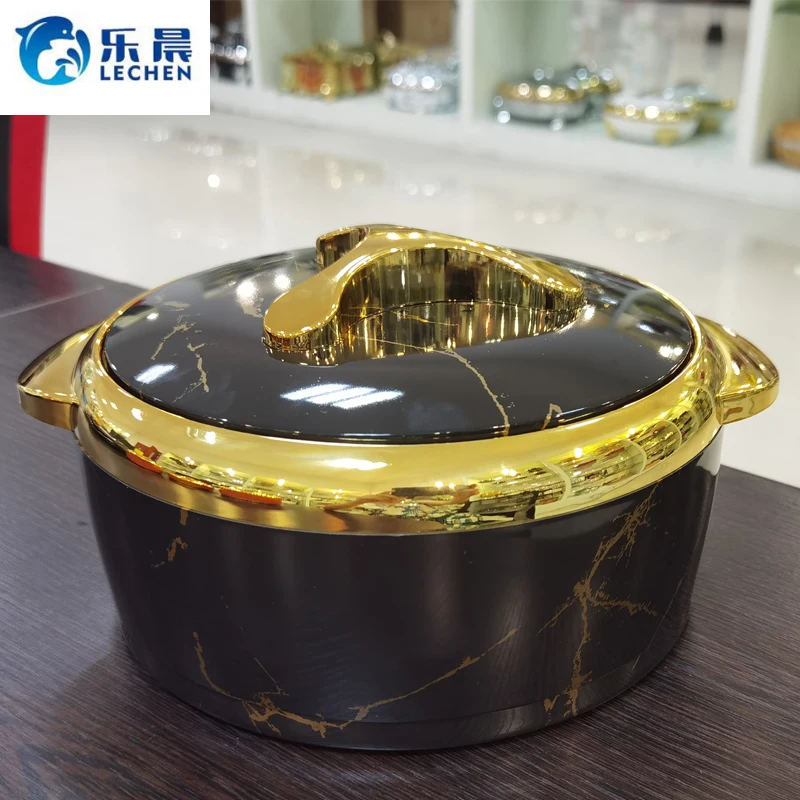 3PCS SET (1.5L/2.0L/2.5L) Electroplating Thermal Food Warmer Container  Insulated Lunch Box party Food Warmer