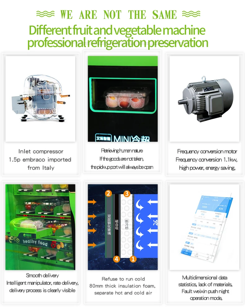 Fresh Fruit Salad Vending Machine Frozen Fruit Smoothie Maker Vending