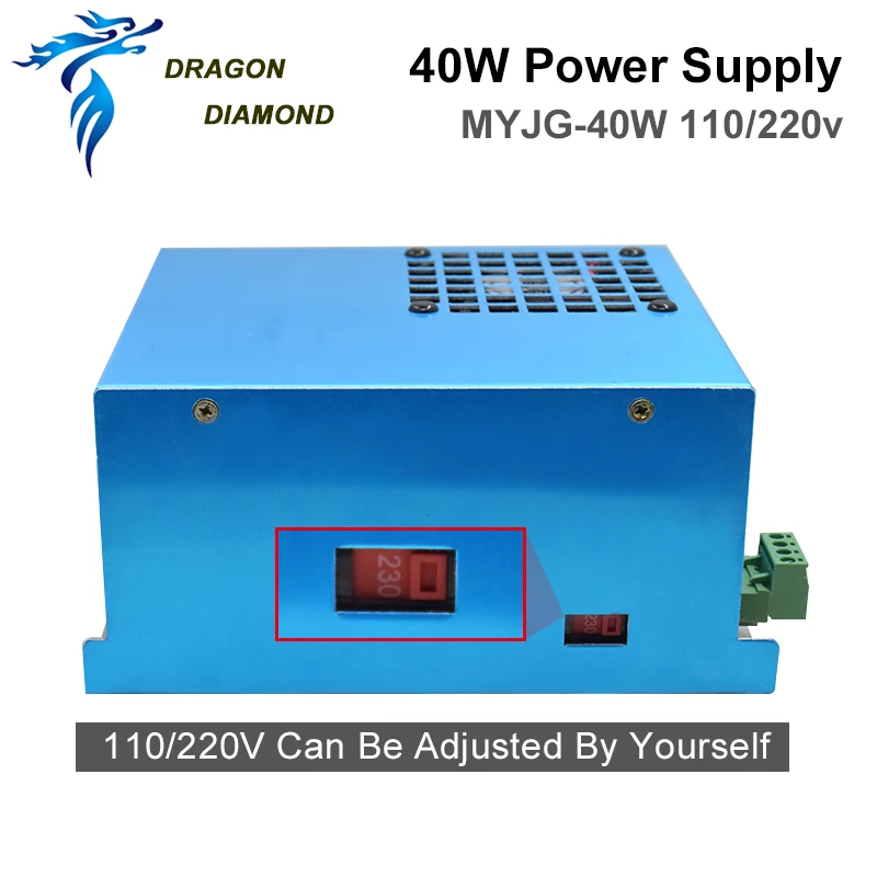 Dragon Diamond MYJG 40W 50W 60W CO2 Laser Power Supply for Co2 Laser Cutter Power Supply Laser Tube Power Supply