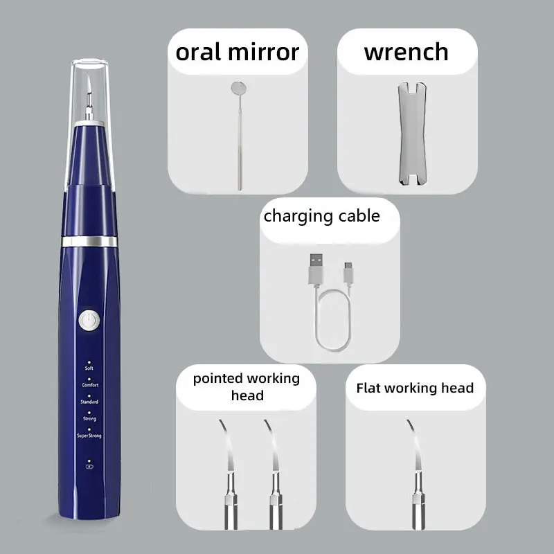 Home Portable Rechargeable Nettoyeur Dentaire Tooth Whitening Kit Tartar Plaque Remover aperçu 7