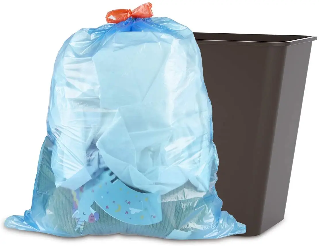 Shrink Bag Drawstring Garbage Packaging Eco-friendly LDPE Plastic Custom Logo Biodegradable Disposable Package Polybag Accept