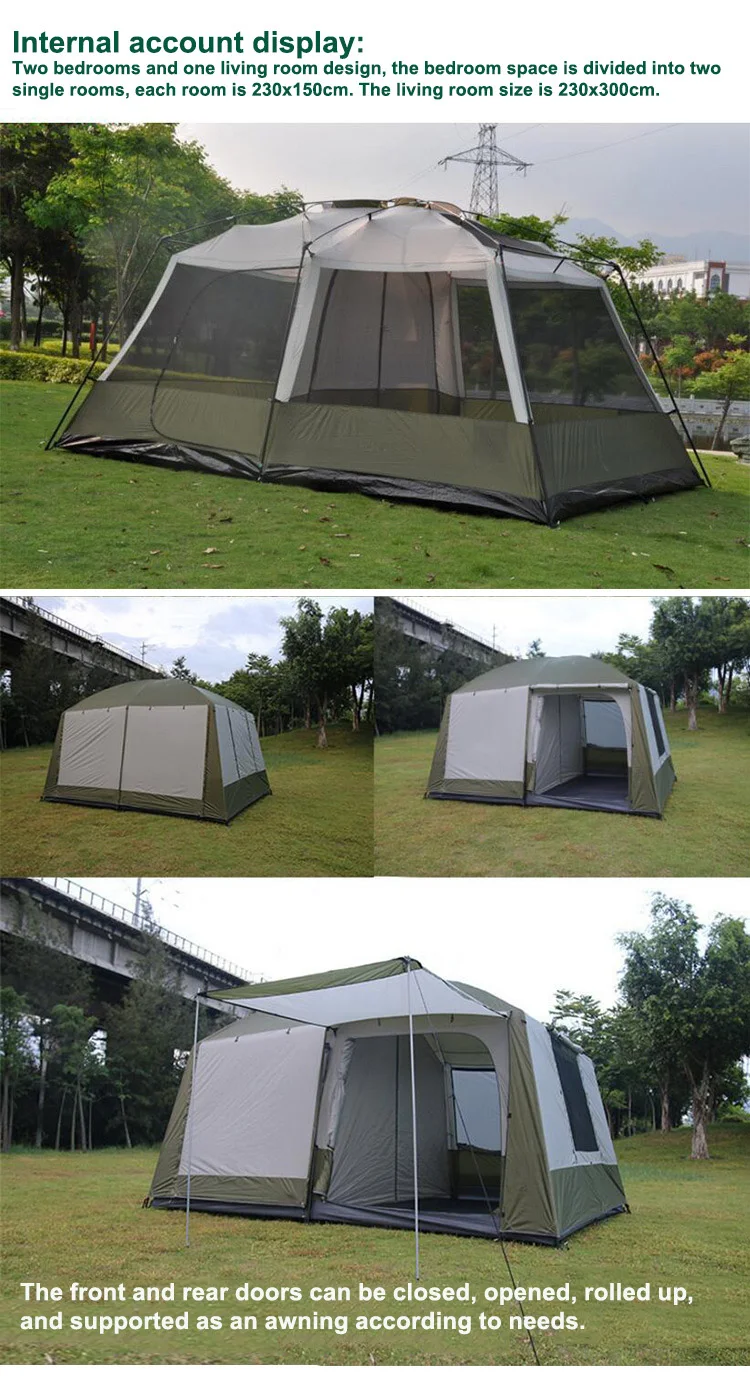 Big Camptown 12 Camp Tent 8 Person Camping Accessories Tents Outdoor 12 ...