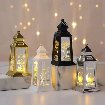 Nicro Hot Selling Islamic Muslim Moon Star Middle East Led Lighting Decoration Ramadan Pendant Eid Mubarak Plastic Night Light